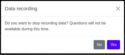 Ask stop recording